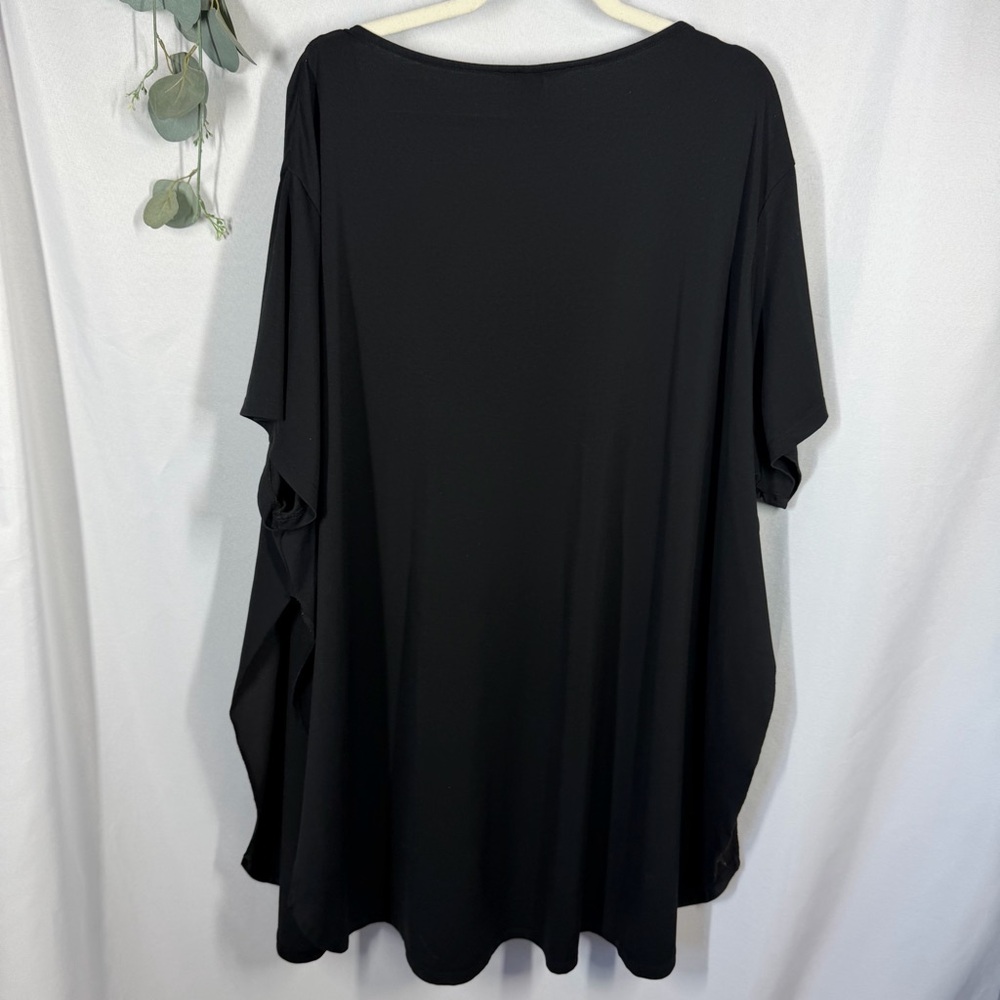 H&M | Short Sleeve V Neck Black Slits On Sides Women's Size 4X - Picture 6 of 8